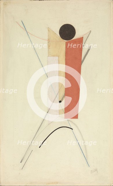 Proun 43 (Variant), c.1922. Creator: Lissitzky, El (1890-1941).