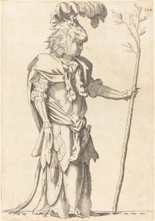 Figure Costumed as Hercules, c. 1539. Creator: Unknown.