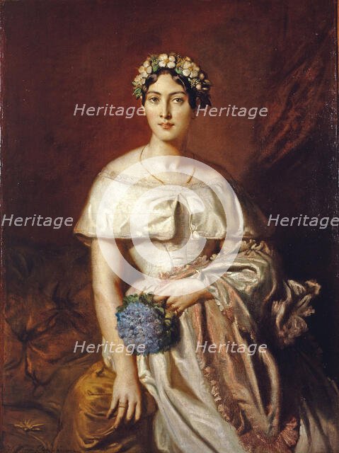 Portrait of Mademoiselle de Cabarrus, 1848. Creator: Chassériau, Théodore (1819-1856).