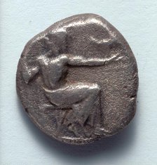Half Drachm: Zeus (obverse), 490-417 BC. Creator: Unknown.