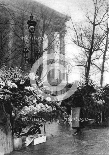 Flower market at the Madeleine, Paris, 1931. Artist: Ernest Flammarion