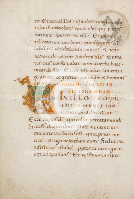 Decorated Initial V; Gospel Lectionary, late 10th century. Creator: Unknown.