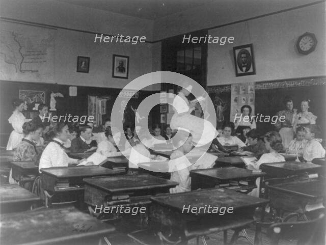Washington, D.C. Public Schools - classroom scenes and school activities, (1899?). Creator: Frances Benjamin Johnston.