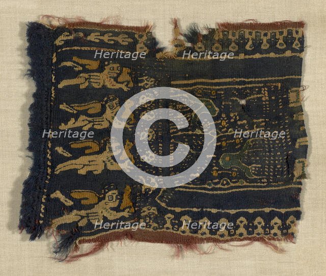 Fragment, Egypt, Roman period (30 B.C.-641 A.D.), 3th/6th century. Creator: Unknown.