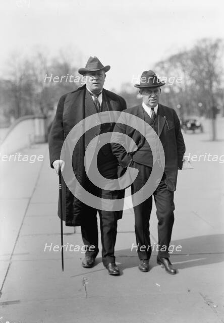 Hughes, William, Rep. from New Jersey, 1903-1912; Senator, 1913-1918. Right, with Ollie James, 1914. Creator: Harris & Ewing.