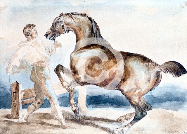'Le Dressage', early 19th century.  Artist: Theodore Gericault