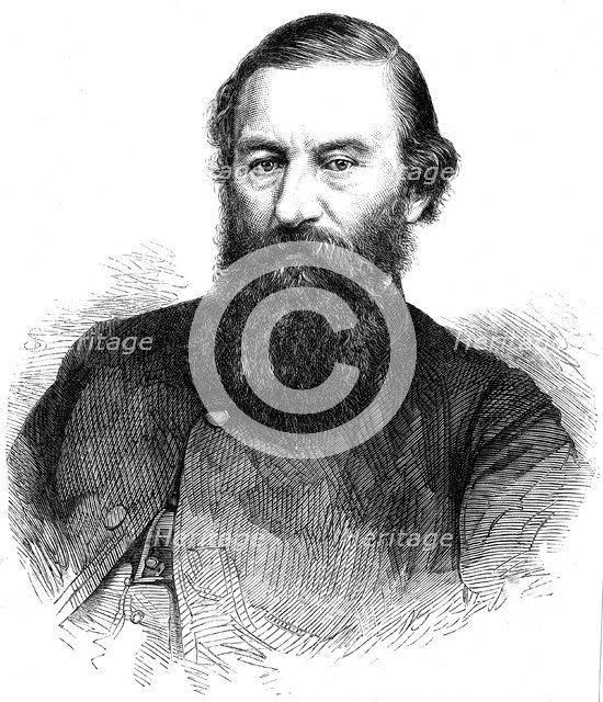 Samuel White Baker (1821-1893), English explorer and anti-slavery campaigner, 1865. Artist: Unknown