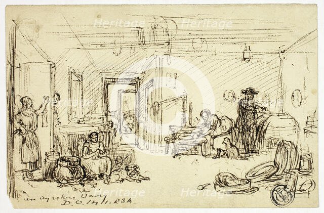 An Ayrshire Dairy, 1822-1870. Creator: David Octavius Hill.
