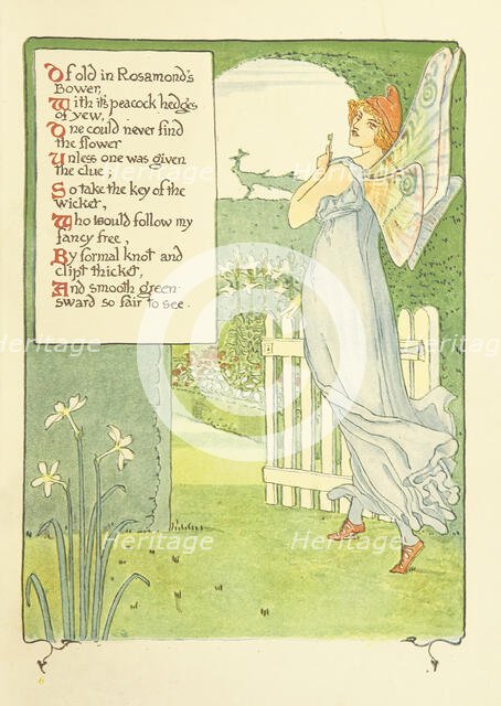 Of old in Rosamond's Bower...,1899. Creator: Walter Crane.