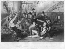 The boarding of HMS 'Chesapeke' by the crew of HMS 'Shannon', 1813. Artist: Unknown