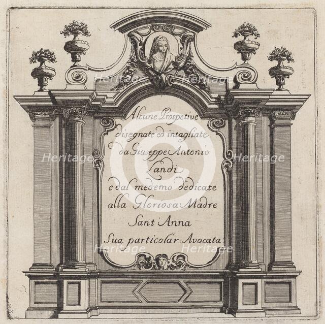 Alcune Prospettive, before 1753. Creator: Giuseppe Antonio Landi.