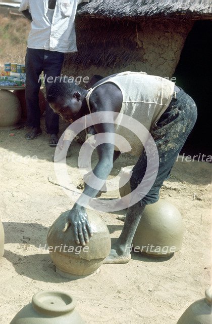 Making pots without a wheel, Nigeria, c1966. Artist: Unknown