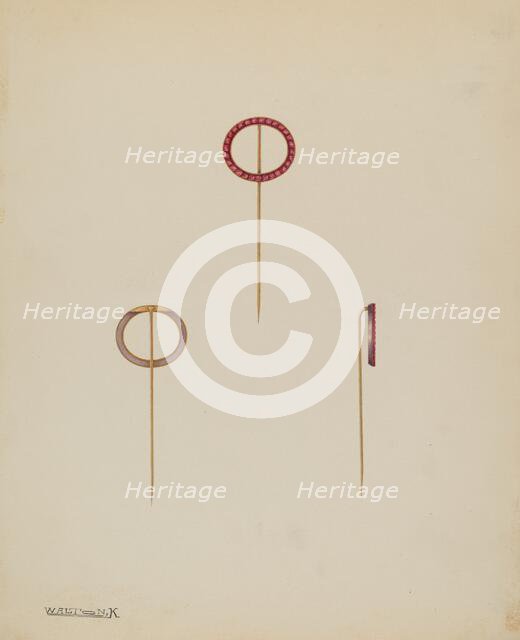 Stick Pin, c. 1938. Creator: Kalamian Walton.