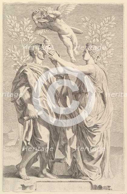 Frontispiece: Horace, Quinti Horatii Flacci Opera, 1642. Creator: Claude Mellan.