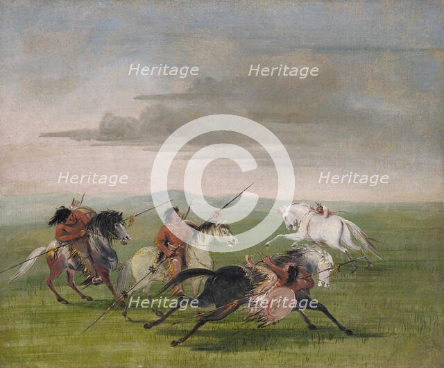 Comanche Feats of Horsemanship, 1834-1835. Creator: George Catlin.