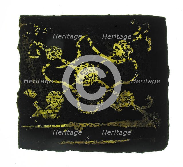 Glass Fragment, European, 14th-15th century. Creator: Unknown.