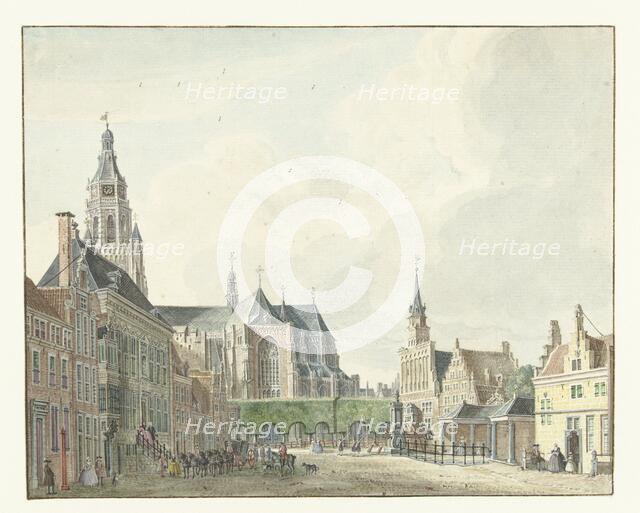 Market in Arnhem, 1741. Creator: Jan de Beyer.