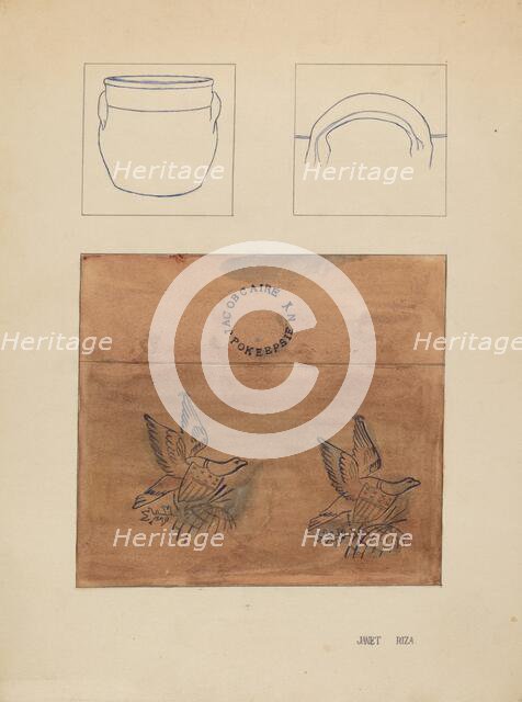 Crock, c. 1937. Creator: Janet Riza.