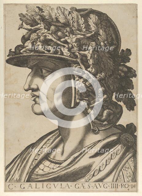 Plate 4: Caius in profile facing left, from 'The Twelve Caesars', 1610-40. Creator: Anon.