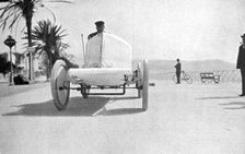 Leon Serpollet in his Gardner-Serpollet steam car, Nice, 1903. Artist: Unknown