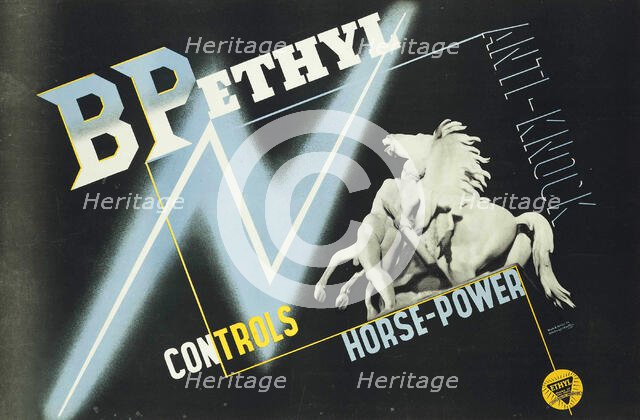 BP Ethyl Anti-knock Controls Horse-Power, 1933. Creator: McKnight Kauffer, Edward (1890-1954).