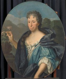 Portrait of Sabina Agneta d'Acquet, Wife of Arent van Buren, 1721. Creator: Krzysztof Lubieniecki.