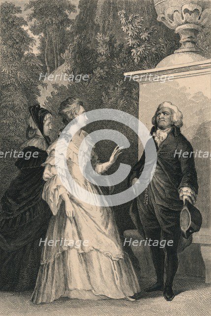 Queen Marie Antoinette and Mirabeau, c1832. Creator: Charles W Sharpe.