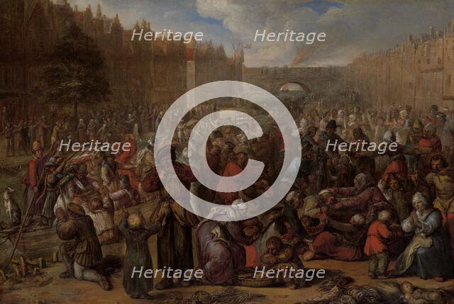 The Famished People after the Relief of the Siege of Leiden, 1574-1629. Creator: Otto Van Veen.