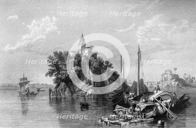 'Janghera, or the Fakeers' Rock, on the Ganges', 1845. Creator: Unknown.