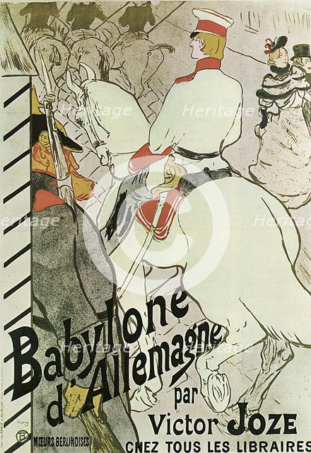 Poster to the Book Babylone d'Allemagne by Victor Joze, 1894.  Artist: Henri de Toulouse-Lautrec