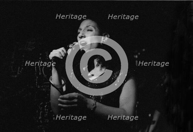 Sara Kreiger, New York Voices, Ronnie Scott’s Jazz Club, Soho, London, 9.89. Creator: Brian O'Connor.