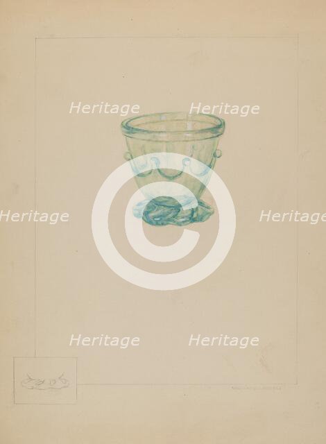 Glass Sugar Bowl, 1935/1942. Creator: Michael J. Miceli.