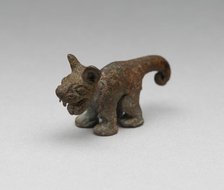 Figure of a Feline, Possibly a Finial for a Pin, A.D. 1100/1470. Creator: Unknown.