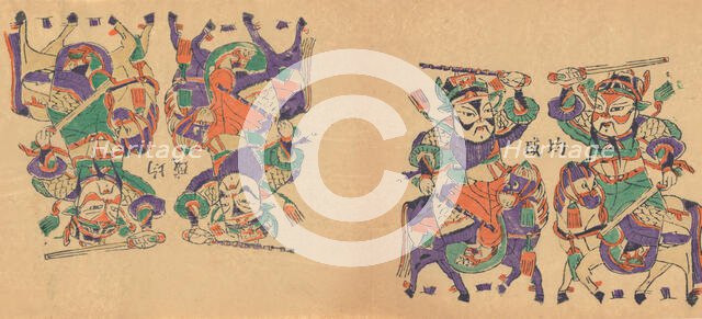 Various New Year’s pictures and door gods, early 20th century. Creator: Unknown.