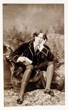 Oscar Wilde, Irish born wit and playwright, 1882. Artist: Unknown