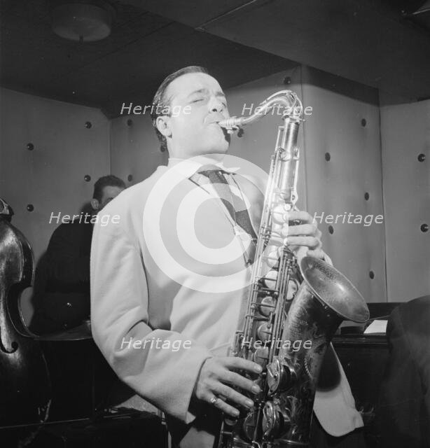 Portrait of Flip Phillips, Three Deuces, New York, N.Y., ca. June 1947. Creator: William Paul Gottlieb.