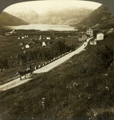 'Pretty mountain-walled village and lake of Roldal, in rugged Western Norway', c1905. Creator: Unknown.