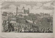 Execution of the Earl of Strafford, 1641. Creator: Wenceslaus Hollar (Bohemian, 1607-1677).