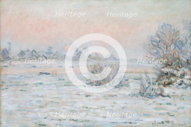 Winter Sun at Lavacourt. Artist: Monet, Claude (1840-1926)