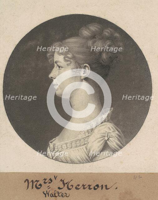 Ann Plume Herron, 1808. Creator: Charles Balthazar Julien Févret de Saint-Mémin.