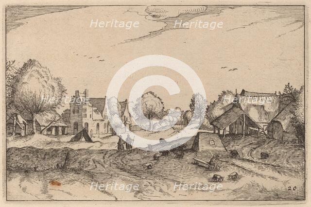 Village Road, published 1612. Creator: Claes Jansz Visscher.