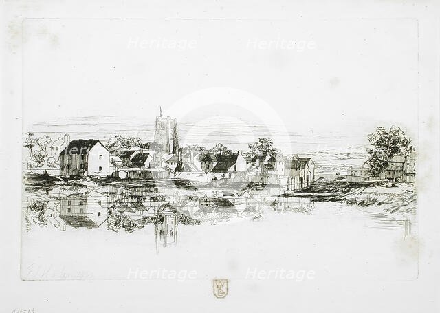 Kidwelly Town, 1859. Creator: Francis Seymour Haden.