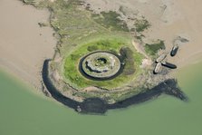 Aerial view of Fort Darnet, River Medway, Kent, c2010s(?). Artist: Damian Grady.