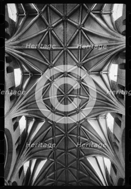Ceiling of Tewkesbury Abbey, Gloucestershire, c1955-c1980. Creator: Ursula Clark.