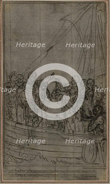 Study for Lucain's "La Pharsale", Canto IX, c. 1766. Creator: Hubert Francois Gravelot.