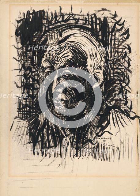 Self-portrait, 1941. Creator: Arnold Peter Weisz-Kubincan.