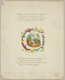 Blithely and Bonnily, Song Birds are Singing Love (valentine), 1840/60. Creator: Unknown.