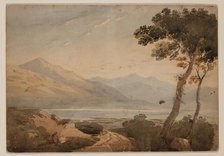 Landscape with Mountain Lake, c1820-1865. Creator: David Claypoole Johnston.