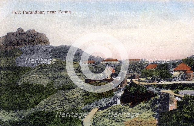 Fort Purandhar, near Pune (Poona), India, early 20th century. Artist: Unknown