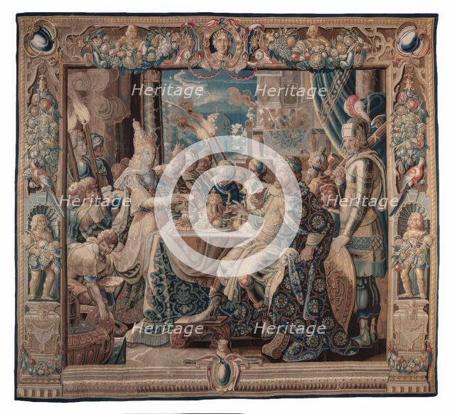 Tapestry (Anthony And Cleopatra Series: Cleopatra Entertains Antony), about 1640. Creator: Karel van Mander.